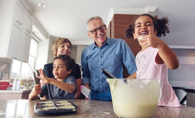 Grandparents with grandchildren